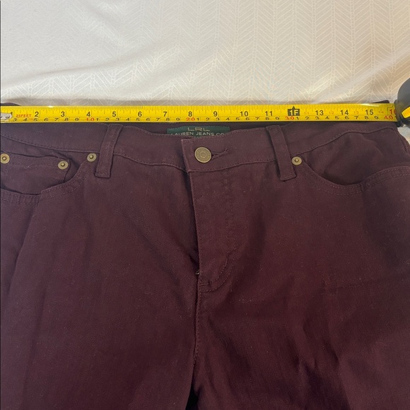 Ralph Lauren Deep Burgundy Jeans Size 10P - Picture 5 of 7